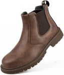 Steel Toe Boots for Men Women Indestructible Steel Toe Shoes Lightweight Safety Shoes Puncture Proof Work boots Safety Toe Shoes (Brown, Adult, Men, 12, Numeric, US Footwear Size System, Medium)