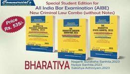 Commercial's ALL INDIA BAR EXAMINATION ( AIBE ) NEW CRIMINAL LAW COMBO SET OF 3 BOOKS (without Notes ),Bare Act, Student Edition, Latest