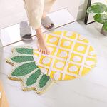 UKELER Bath Rug for Kids Non Slip Absorbent Bathroom Rugs Decorative Kitchen Mat Cartoon Pineapple Area Rugs for Kids Playroom Nursery Decor 31.5''x19.7''