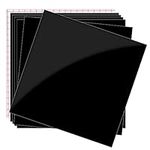 Prime Vinyl Permanent Vinyl, 7 Pack Glossy Black Self Adhesive Vinyl- 6 Vinyl Sheets 12" x 12" & 1 Transfer Tape Sheets- Vinyl Sheets for Cricut, Party Decoration, Craft Cutter, Car Decal