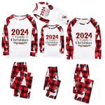 Yinguo Matching Christmas pjs for Family,Family Christmas Jumpers Set Children's Christmas Pyjamas Cotton Jersey Lounge Set Christmas Pyjamas Women Ladies Gifts for Christmas Black pjs for Women Sets