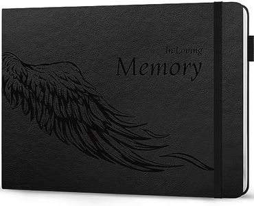 Legend Funeral Guest Book – Sign in Book for Memorial & Funeral Services – Celebration of Life Guest Book – 600 Guest Entries, Pocket for Notes & Cards, Vegan Leather Hardcover, 10x7” (Black)