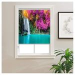 Kayra Decor Printed Blackout Roller Blinds for Windows UV Protection, Waterproof, Room Darkening, Corded Roll Up Designer Blinds for Smart Home Office, (Customized Size, Multi)