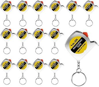 Trounistro 24 Pack Tape Measure Keychains Mini Tape Measure Retractable Measuring Tape, 1 m/ 3 ft