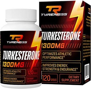 Turkesterone Supplement 1300mg Ultra High Strength (Ajuga Turkestanica Extract Std. to 20% Turkesterone), for Athletic Performance & Muscle Mass,120 Capsules