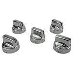 B03X24818 Stove Knob with Solid Metal Compatible with GE Profile Range Oven Grill Replacement for PS11729081 AP5989029 (5 Pack)