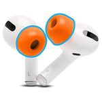 WC TipZ - Upgraded Memory Foam Ear tips for Airpods Pro Made by Wicked Cushions | Improved Comfort, Tighter Seal, Better Foam Rebound Time | Fits Perfectly in Charging Case | Wicked Orange