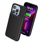 [8200mAh] Battery Case for iPhone 13 Pro Max,New Upgrade High Capacity Rechargeable Extended Battery Pack Charging Case, Protective Portable Smart Backup Charger Cover for iPhone 13 Pro Max(1 Pack)