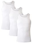Hanes mens Comfortsoft Moisture Wicking Tagless Tank Undershirts - Multipacks Undershirt, White 3-pack, Large US