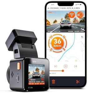 VANTRUE Dash Cam 1920*1080P HDR WiFi GPS Voice Control, Mini Dashcam Front Dash Cams for Cars, 160 Wide Angle Car Camera Dash Cam with Night Vision Buffered Parking Monitor, E1 Lite, Support 512GB Max