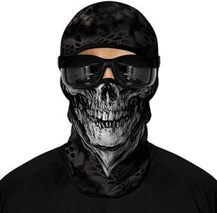 ShopINess Passamontagna Unisex da Adulto con Disegno 3D per Sport Feste Festival Halloween e Carnevale Teschio - Bianco