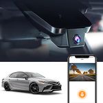 FITCAMX Dash Cam Car Suitable for Toyota Camry 2021-2024 LE XLE XSE SE Nightshade Edition TRD, 4K Car Recorder, UHD Video WiFi, Night Vision, G-Sensor, OEM Look, Easy to Install with 64GB Card