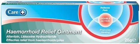 Care Haemorrhoid Cream 25g, for The Relief of External Haemorrhoids, Double Action Ointment, Relieves Pain and Promotes Healing of Piles