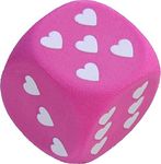 Pink Dice with White HeartsCar Aerial Ball Antenna Topper OR Dashboard Wobbler! (one P&P charge no matter how many items you buy from Aerialballs.)