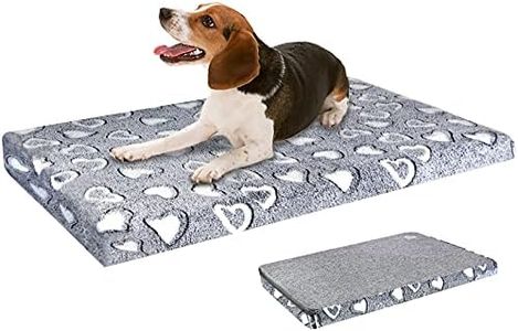 VANKEAN Dog Crate Mat Reversible(Cool and Warm), Stylish Pet Bed Mattress for Dogs, Water Proof Linings, Removable Machine Washable Cover, Firm Support Pet Pad for Small to XX-Large Dogs, grey