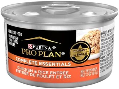 Purina Pro Plan High Protein Cat Food Complete Essentials Wet Gravy, Chicken and Rice Entree - (Pack of 24) 3 oz. Pull-Top Cans