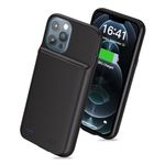 [8200mAh] Battery Case for iPhone 12 Pro Max,New Upgrade High Capacity Rechargeable Extended Battery Pack Charging Case, Protective Portable Smart Backup Charger Cover for iPhone 12 Pro Max(1 Pack)