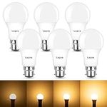 Lepro Dimmable Bayonet Light Bulb, 60W Equivalent, Warm White 2700K, 8.5W 806lm Light Bulbs Bayonet, BC A60 GLS Energy Saving B22 LED Bulb, Pack of 6