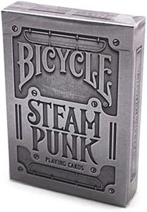 (Silver) - Bicycle Steampunk-Silver Decorative Collectible Poker Playing Cards - 1 Deck