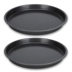 Maghya Professional Pizza Pan, 9 inch Round, Non-Stick Carbon Steel, Microwave & OTG Safe Set of 2, (23x23x2.5cm)