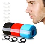 EcoNour Jaw Exerciser 3 Pack Jawline Toner Exerciser double chin removal & Enhancing Chiselled Jawline, Face Exerciser for Men & Women - With Necklace and Storage Containers