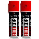 NEWISH Pepper Spray for self Defence Small Pocket Size - Reliable and Effective Self-Defense (50 x 2 Time Spray) Pack of -2