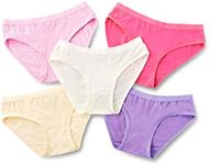 Simply Life Girls’ Underwear Breathable Bamboo Viscose/Spandex Briefs Ultra Soft and Comfy (5pc Pack), Thin Band a, 6-7 Years