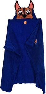 Nickelodeon - Coperta/vestaglia Paw Patrol in pile, con cappuccio, Pile corallo, Blue, 80 x 120 cm