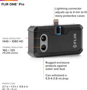 FLIR ONE Pro Thermal Camera for iOS – Infrared Imaging Attachment