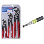 Knipex 002007US1 3-Piece Alligator Pliers Set, 7-Inch, 10-Inch and 12-Inch | Klein Tools 32807MAG 7-in-1 Nut Driver