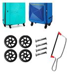 Tumery Luggage Wheels For All Branded Suitcase Only for Replacement and Repair Travel Trolley Bag Suitcases Rubber Wheels for Luggage Parts (5 CM (4 Pcs Wheel+Cutter))