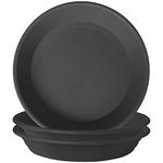 GREGICH Plastic Plant Saucer 10 inch (7.7" at Bottom) Pack of 3, Strong Plant Water Catcher Tray for Indoor Potted Plant Drainage Plate Drip Trays Drain Dish Flower Pot Base Planter Saucer Outdoor