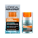 L'Oréal Paris Men Expert Anti-Fatigue 24H Moisturising Gel, Anti Shine & Oil Control Daily Moisturizer for Men, Hydra Energetic, 50ml