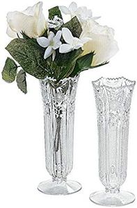 Fun Express Small Plastic Bud Vases - 6 in. Height - Decorative Accessories (Set of 12) for Wedding and Home Decor
