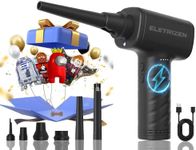 Eletrizen Compressed Air Duster - 50000 RPM, Character Balloons Gift, 3 Gear Led Light 6000 MAH Battery with 6+1 Different Nozzle, Inflating and deflating Head attachments, Kitchen Package Vacuum