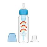 Dr. Brown's Options+ Narrow Bottle to Sippy Baby Bottle Start Kit, Single, Blue, 8 Ounce