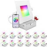 LUXRITE 12-Pack 4 Inch Square Smart