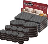 Yelanon Non Slip Furniture Pads 56 pcs（25+50 mm Furniture Grippers, Non Skid for Furniture Legs,Self Adhesive Rubber Furniture Feet,Anti Slide Furniture Hardwood Floor Protector