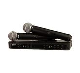 Shure BLX288/SM58 Dual-Channel Wireless Audio System H9 Band (512–542 MHz) – BLX88 Receiver, (2) BLX2 Transmitters with SM58 Dynamic Mic, Up to 14 Hr Battery, 300 ft Range
