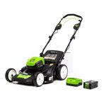 Greenworks Pro 80V 21-Inch Brushless Self-Propelled Lawn Mower 4Ah Battery Included, MO80L410