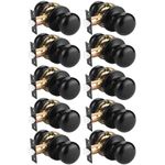 GOBEKOR 10 Pack Matte Black Passage Door Knob, Hallway or Closet Door Knobs Interior, Keyless Indoor Door Knobs Non-Locking Indoor Door Knob, Passage Black Door Knob Door Handle Interior