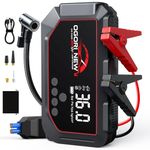 Jump Starter Power Pack 8000A with Air Compressor 150PSI,12V Car Battery Booster Jump Starter Power Bank(10L Gas/8L Diesel),OGORI NEW Car Starter with LED Screen and Flashlight