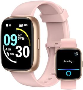 AITAFY Smart Watch for Men Women with Bluetooth Call, Compatible with iOS/Android Phones, Alexa Built-in, 1.83" HD Screen with Heart Rate/Sleep/SpO2 Monitor, 100 Sports Fitness Activity Tracker(Pink)