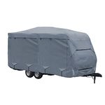GEARFLAG Travel Trailer Camper RV Cover - Reinforced Side Straps, Anti-UV, Zippered Side Panels, Water-Resistance Heavy Duty Multi Layers for Motorhome (Fits 15' - 17')