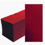 JEBBLAS Disposable Linen Feel Napkins, Cloth Like Party Napkin, Decorative Dinner Napkins for Weddings,Party Or Event, Elegant,Thick and Durable, Pack of 100, Red