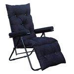 bi3 Metal Recliner Household Multi-Function Adjustable Easy Lazy Chair (Black)