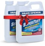 Professor Amos Superfast Drain Cleaner Clears Clogs in Minutes Effective Drain Maintenance for Bathroom, Kitchen, Shower, Bathtubs & Septic Systems Powerful Drain Cleaner Formula (32 oz, Pack of 2)