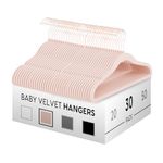 AVOS-DEALS-GLOBAL - Baby Pink Velvet Clothes Hanger, 30 Pack, Ultra-Thin Space Saving Organizers, Non-Slip Nursery Hangers for Babies, Infants, Toddlers and Kids, Rose Gold Swirl Hook