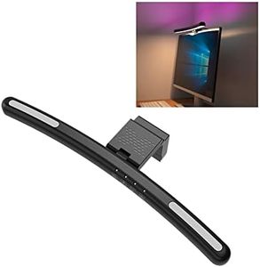 Gugxiom Curved Monitor Light Bar, Computer Monitor Lamp, Eye Caring PC Monitor Led Bar, with 3 Color Temperature Adjustment and 7 Color RGB, 5V 1A Asymmetric Optical Monitor Light, for HOM