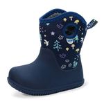 JAN & JUL Girls' Waterproof Insulated Winter Boots for Snow (Navy Forest, Size 12 Kids)